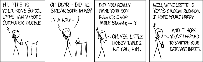 Of course we gave it a title. drop table false positives, amirite?
